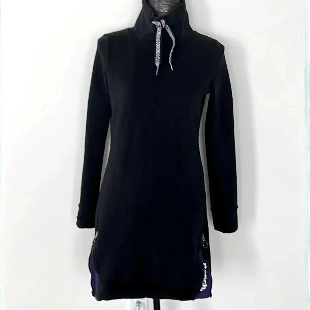 BENCH LONG DRESS BLACK SWEATER - Picture 1 of 15